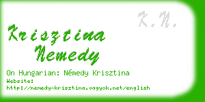 krisztina nemedy business card